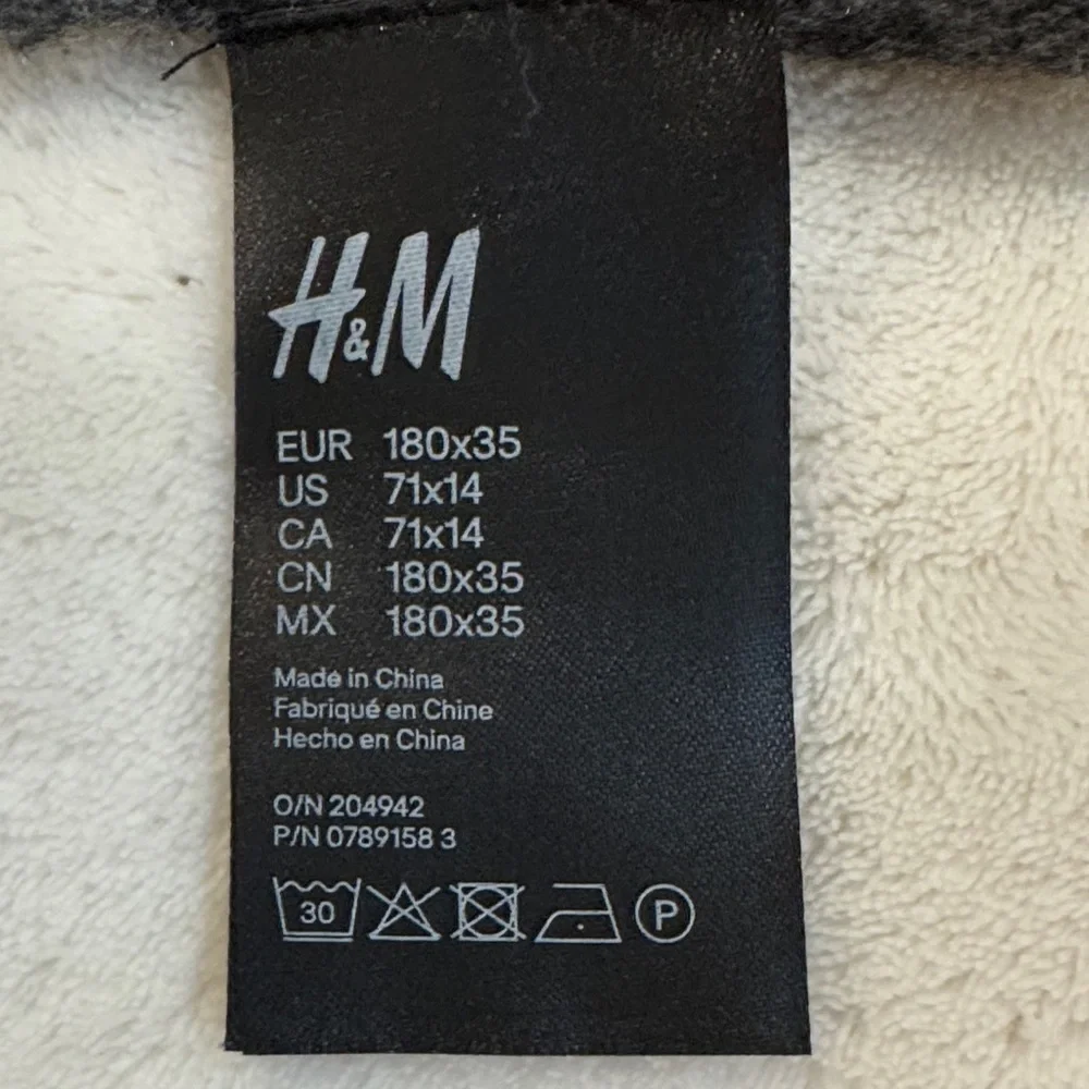 H&M Charcoal Gray Men's Scarf